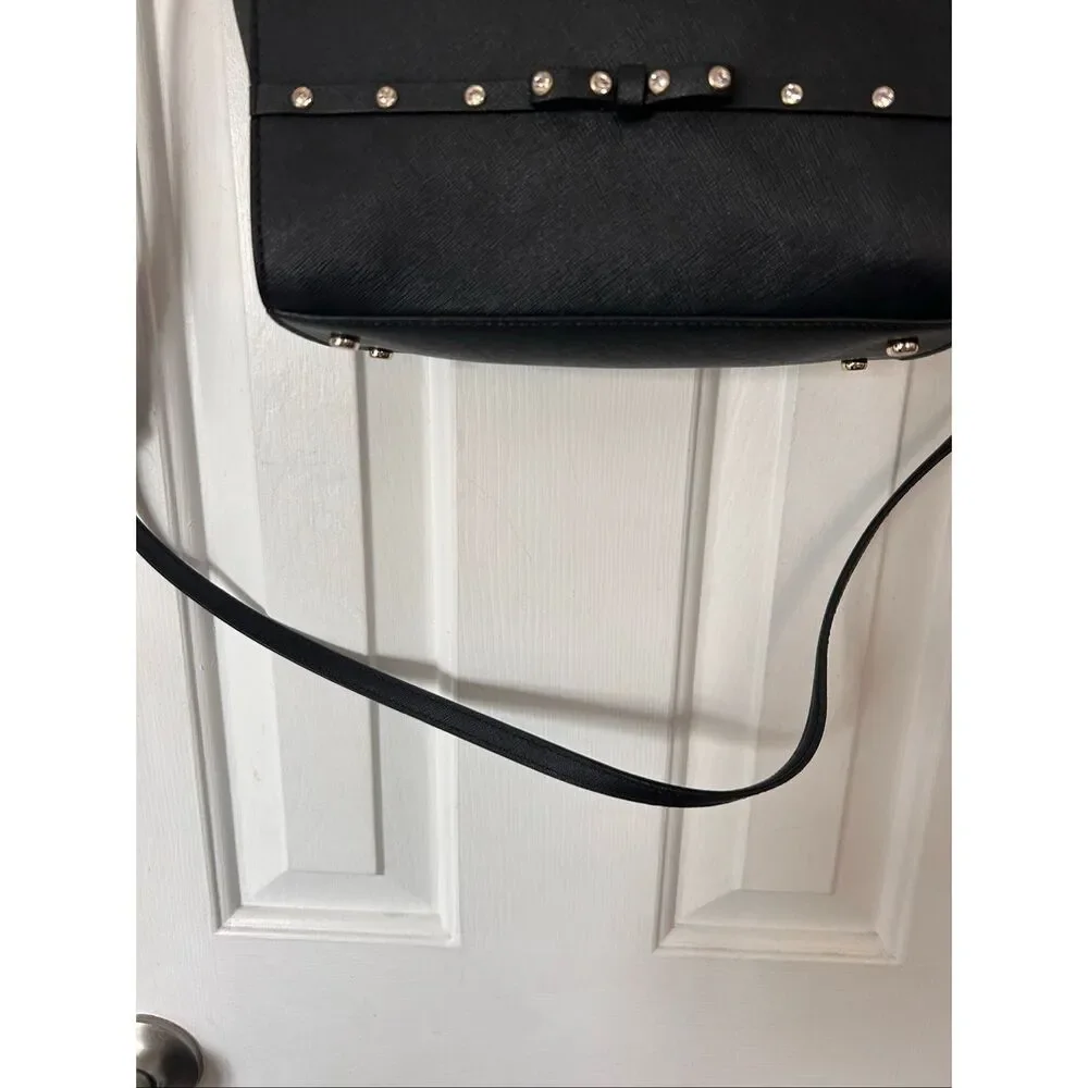 Kate Spade Laurel Way Jeweled Small Hadlee Black Satchel & Crossbody